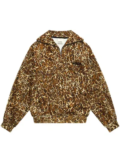 Isabel Marant Leopard Print Knit Sweatshirt In Animalier1