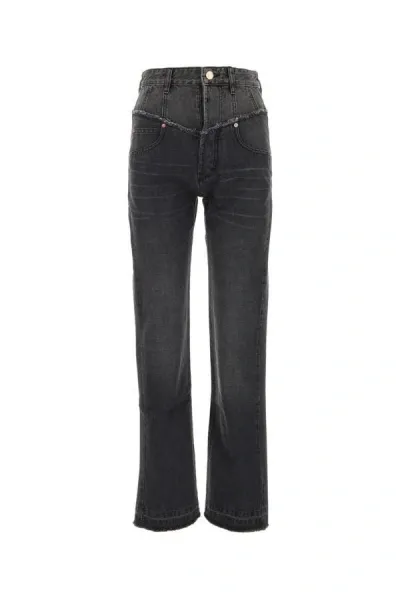 Isabel Marant Noldy Wide Leg Jeans In Multicolor