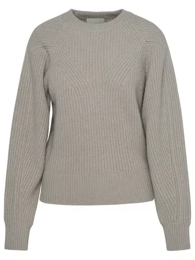 Isabel Marant Drop Shoulder Crewneck Knitted Jumper In Cream