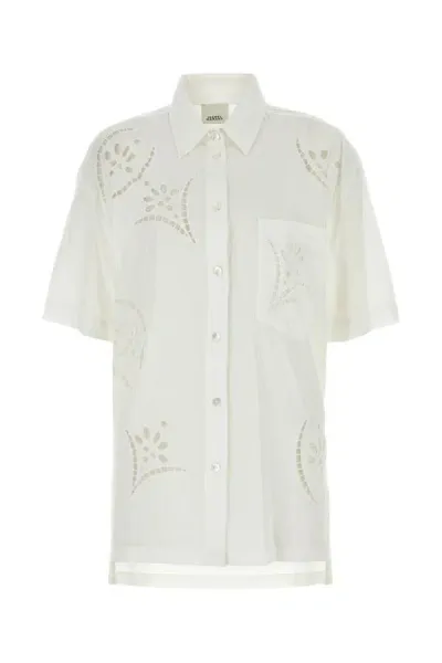 Isabel Marant Broderie Anglaise Bilya Shirt In White