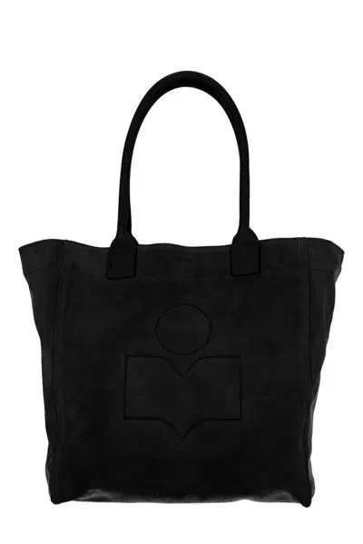 Isabel Marant Yenky Logo Embroidered Tote Bag In Black