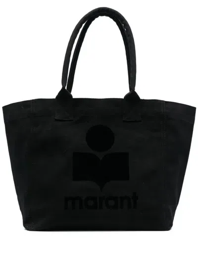 Isabel Marant Yenky Small Cotton Tote Bag In Black