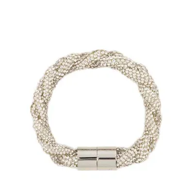 Isabel Marant Yua Braided Embellished Bracelet In Silver