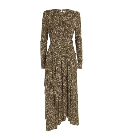 Isabel Marant Zeidi Midi Dress In Brown