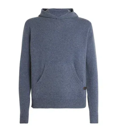 Isaia Cashmere Hoodie In Grey