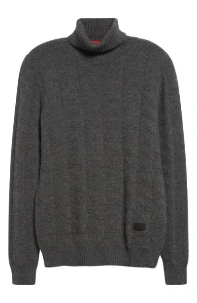 Isaia Cashmere Turtleneck Sweater In Dark Grey