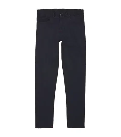 Isaia Cotton-blend Chinos In Navy