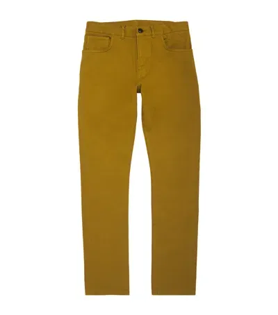 Isaia Five Pockets Jeans In Yellow