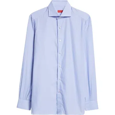 Isaia Gingham Button-up Shirt In Pastel Blue