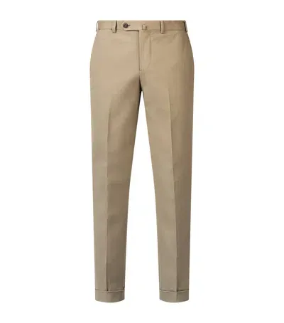 Isaia Tailored Trousers In Beige