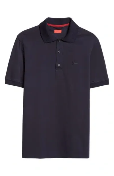 Isaia The Logo Polo In Navy