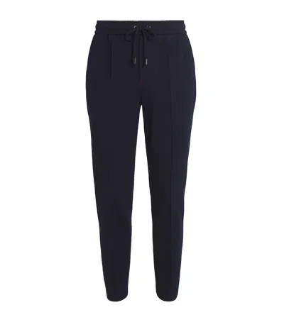 Isaia Wool-cashmere-blend Drawstring Trousers In Navy