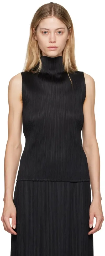 Issey Miyake Black Basics Tank Top In 15 Black