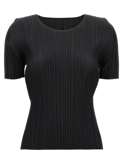 Issey Miyake Pleats Please  'basics' T Shirt In Black