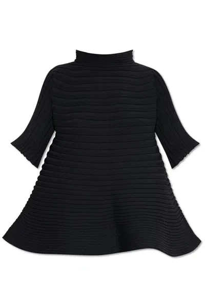 Issey Miyake Pleats Please  Knitted Mock In Black