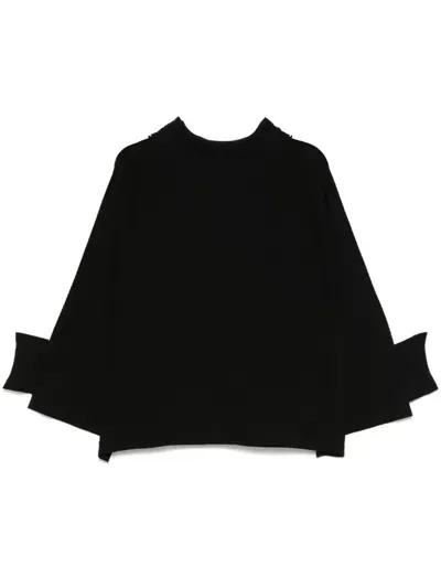 Issey Miyake Square Rib Ap Sweater In Black