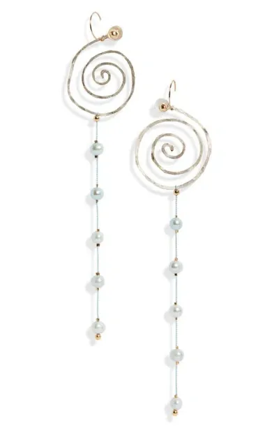 Isshi Desnuda North Drop Earrings In Powder