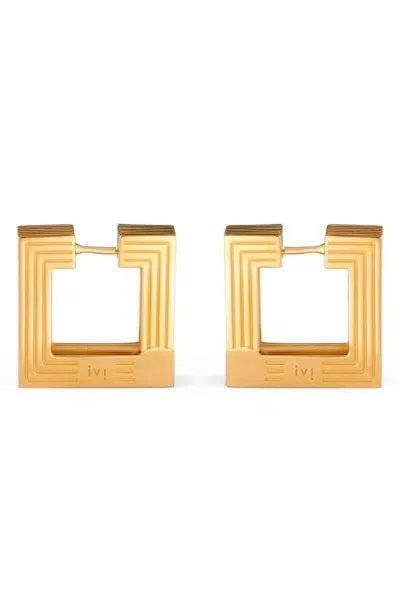 Ivi Los Angeles Medium Aurelia Hoop Earrings In Yellow Gold