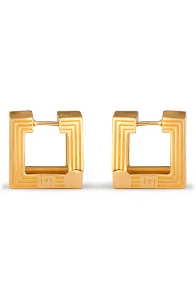 Ivi Los Angeles Small Aurelia Hoop Earrings In Yellow Gold