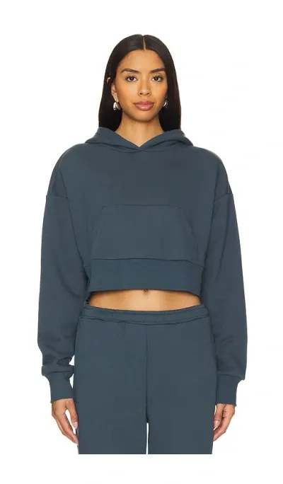 Ivl Collective Cropped Hoodie In Slate