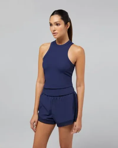 Ivl Collective Rib Tank In Midnight