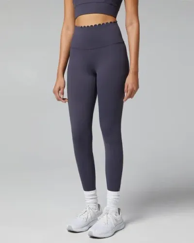 Ivl Collective Scallop Legging In Odyssey Gray