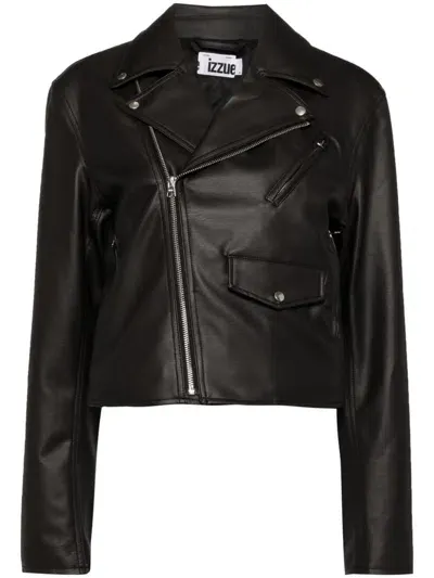 Izzue Biker Jacket In Black