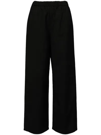 Izzue Elasticated-waist Straight-leg Trousers In Black