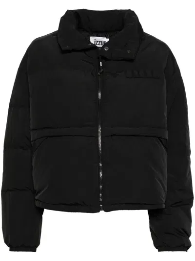 Izzue Zip-up Puffer Jacket In Black