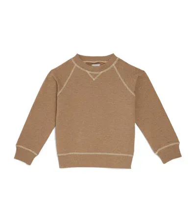 J & Josh Kids' Organic Cotton-blend Sweatshirt In Brown