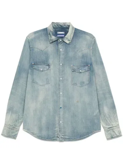 Jacob Cohen Denim Western Shirt In Blue