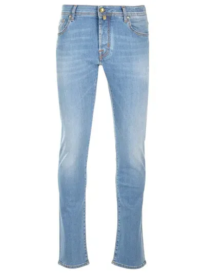 Jacob Cohen Nick Low-rise Slim-fit Jeans In Blue