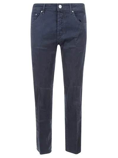 Jacob Cohen Scott Slim Cropped Carrot Jeans In Blue