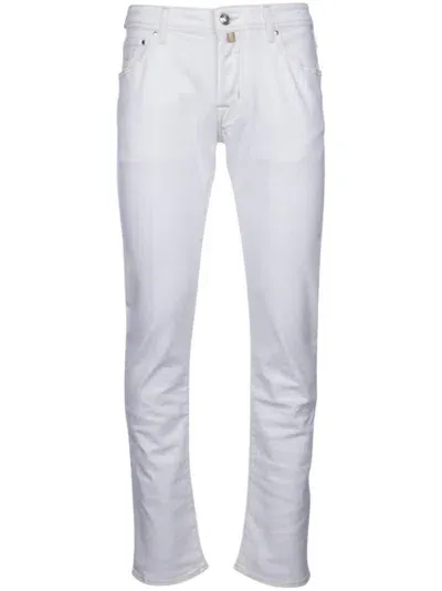 Jacob Cohen Light-wash Straight-leg Jeans In White