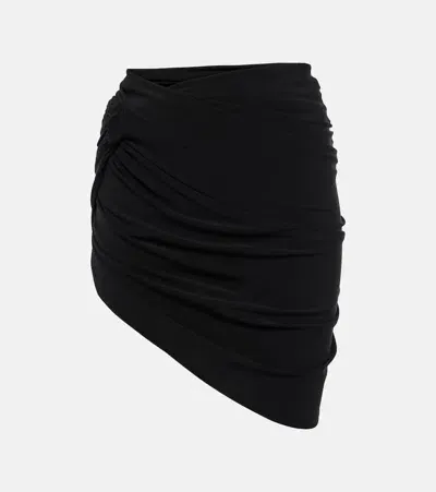 Jacquemus Minirock La Mini Jupe Drapeado In Black