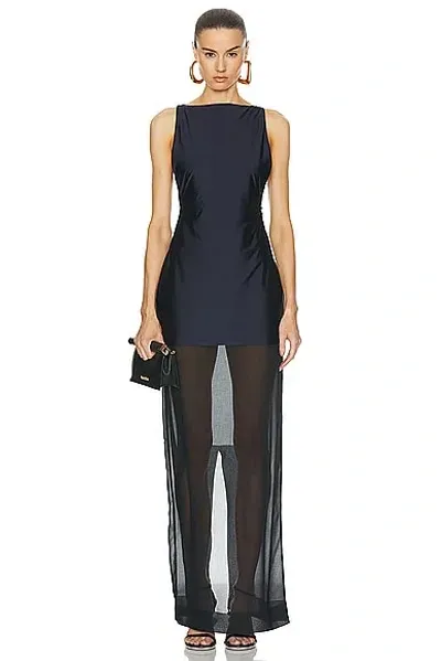 Jacquemus La Robe Banista Dress In Dark Navy