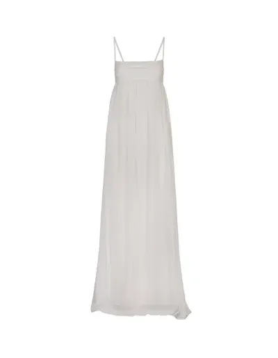 Jacquemus La Robe Peplo Empire Maxi Dress In White