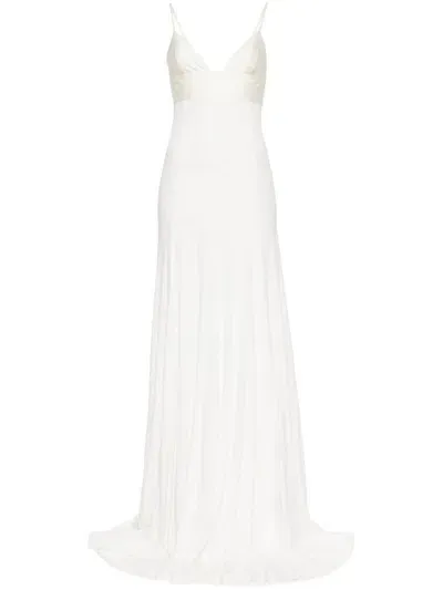 Jacquemus La Robe Spallina Maxi Dress In White