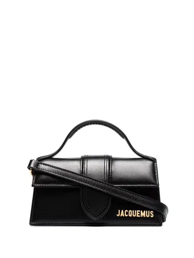 Jacquemus Le Bambino Leather Tote Bag In Black