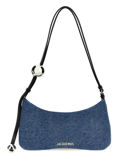 Jacquemus Le Bisou Perle Shoulder Bags Blue