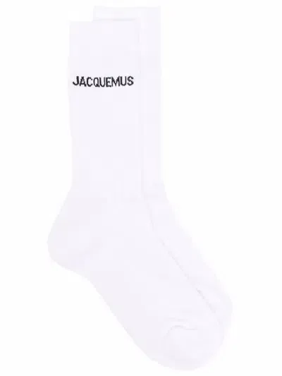 Jacquemus Les Chaussettes  Socks With Logo In White