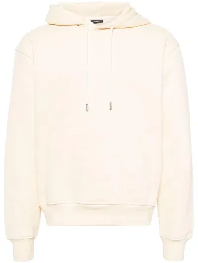 Jacquemus Logo-embroidered Cotton Hoodie In Brown