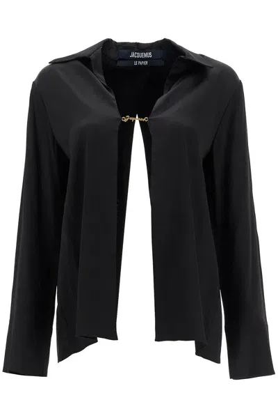 Jacquemus Open Shirt The Night Chemise In Black