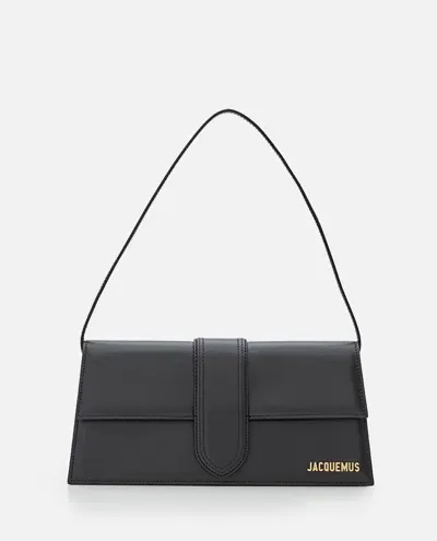 Jacquemus Tasche Le Bambino Long Aus Schwarzem Leder In Black