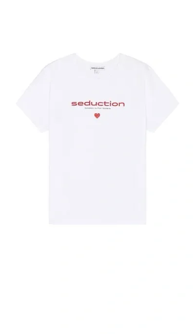 Jaded London Seduction Glitter Tee In 화이트