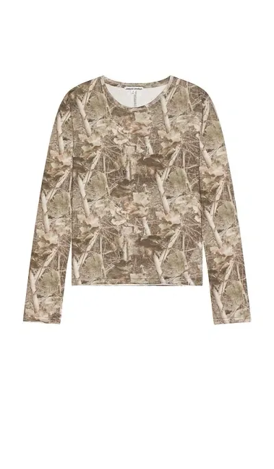 Jaded London Long Sleeve Mist Top In Woodland Camo