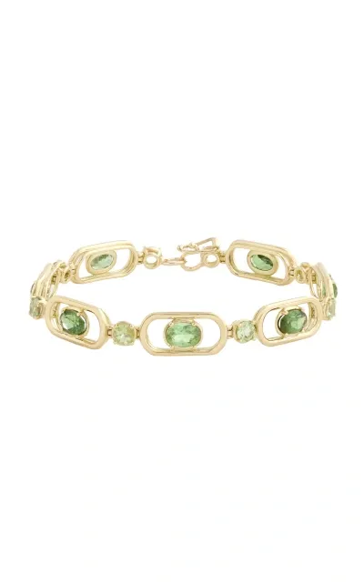 Jamie Wolf 18k Yellow Gold Tourmaline Bracelet In Green