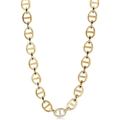 Jane Basch Designs Oval Chain Necklace In Gold