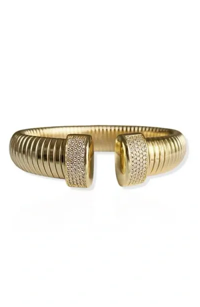 Jane Basch Designs Stretch Link Cuff Bracelet In Gold