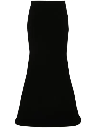 Jean Paul Gaultier 3d Knitted Maxi Skirt In Black